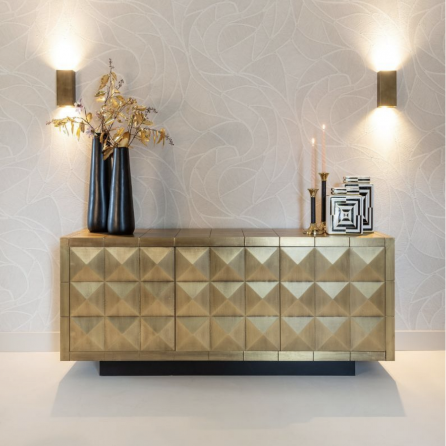 Komoda Collada 3 drzwiowa szczotkowane złoto 180cm / 211247 - Richmond