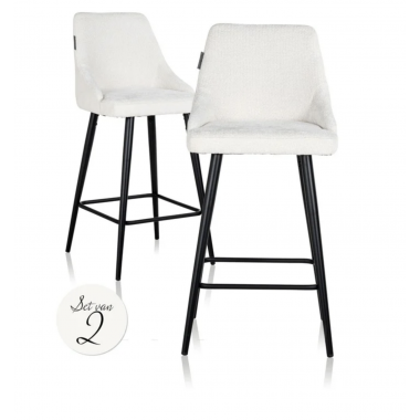 Krzesło barowe BROOKE White Unicorn 47,5cm / S4700 White Unicorn
