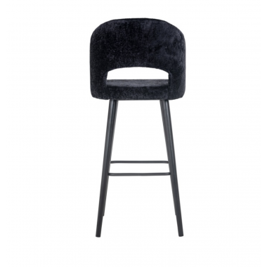 Krzesło barowe SAVOY Black Chenille 50cm / S4562 Black Chenille