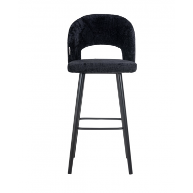 Krzesło barowe SAVOY Black Chenille 50cm / S4562 Black Chenille