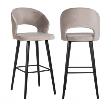 Krzesło barowe SAVOY khaki velvet  50cm / S4562 Khaki Velvet