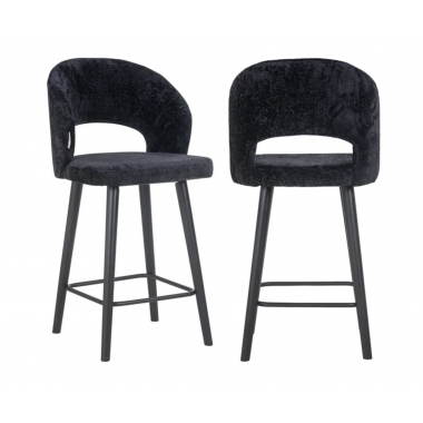 Krzesło barowe SAVOY Black Chenille 50cm / S4561 Black Chenille