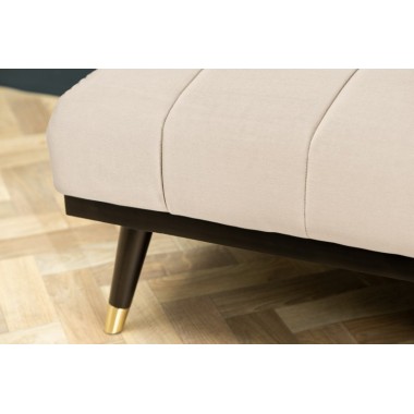 Invicta PETIT BEAUTE sofa rozkładana szampański aksamit 180cm / 43522