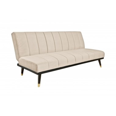 Invicta PETIT BEAUTE sofa rozkładana szampański aksamit 180cm / 43522