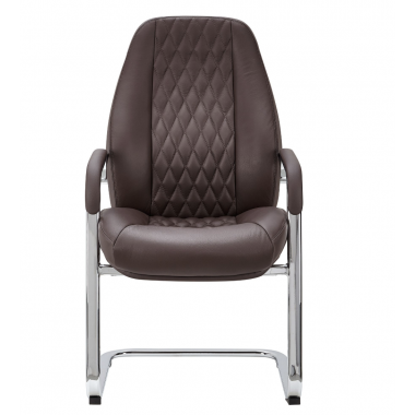 Amstyle Krzesło biurowe skórzane brązowe 58cm / SPM1.442