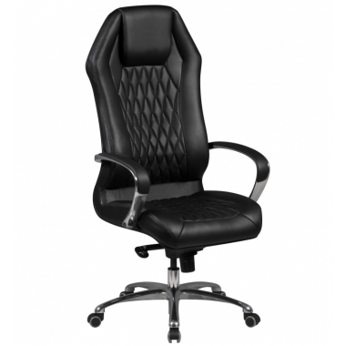 Amstyle Fotel biurowy MONTEREY skórzany czarny 67cm / SPM1.295