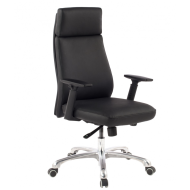 Amstyle Fotel biurowy PORTO skórzany chesterfield czarny 68cm / SPM1.800
