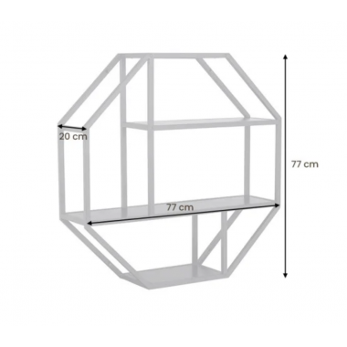 Invicta Półka ścienna SLIM LINE jesion czarny 75cm / 43639