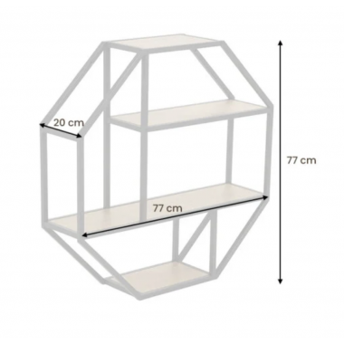 Invicta Półka ścienna SLIM LINE dziki dąb naturalny 77cm / 43640