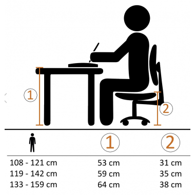 Amstyle Fotel biurowy dziecięcy SALERNO zielono czarny 42cm / SPM1.314