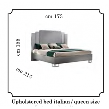 MODERNA TITANUM Włoskie łóżko tapicerowane Queen Size 153/160 x 190/200cm / Adora