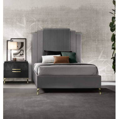 MODERNA GOLD Włoskie łóżko tapicerowane Twin Size 110/120 x 190/200cm / Adora