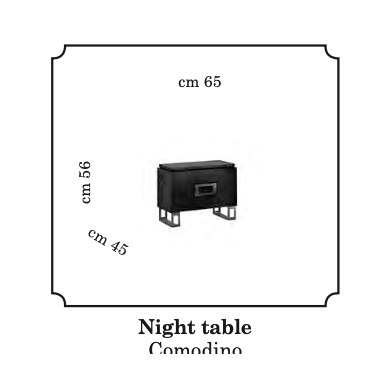 MODERNA TITANUM Szafka nocna 2 szuflady 65cm / Adora