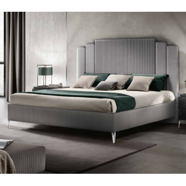 MODERNA CHROME Włoskie łóżko tapicerowane King Size 180/190/200 x 200cm / Adora