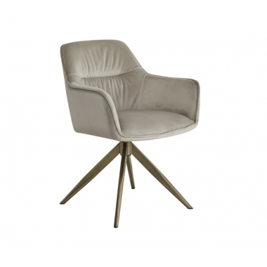 ALINE Krzesło tapicerowane obrotowe khaki velvet / S4553