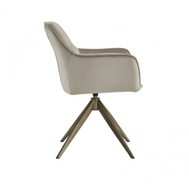 ALINE Krzesło tapicerowane obrotowe khaki velvet / S4553