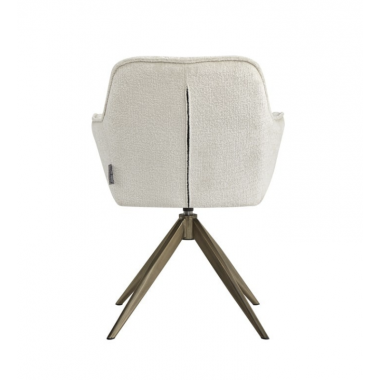 ALINE Krzesło tapicerowane obrotowe white chenille / S4553