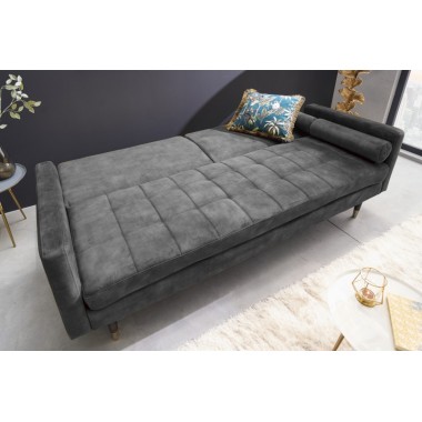 Invicta Sofa COUTURE ciemnoszary microvelours 195cm / 42395