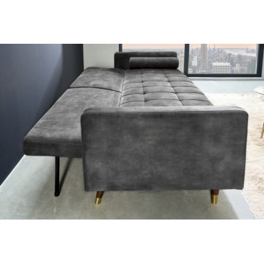 Invicta Sofa COUTURE ciemnoszary microvelours 195cm / 42395