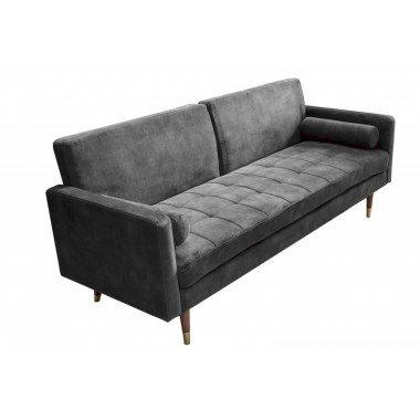 Invicta Sofa COUTURE ciemnoszary microvelours 195cm / 42395