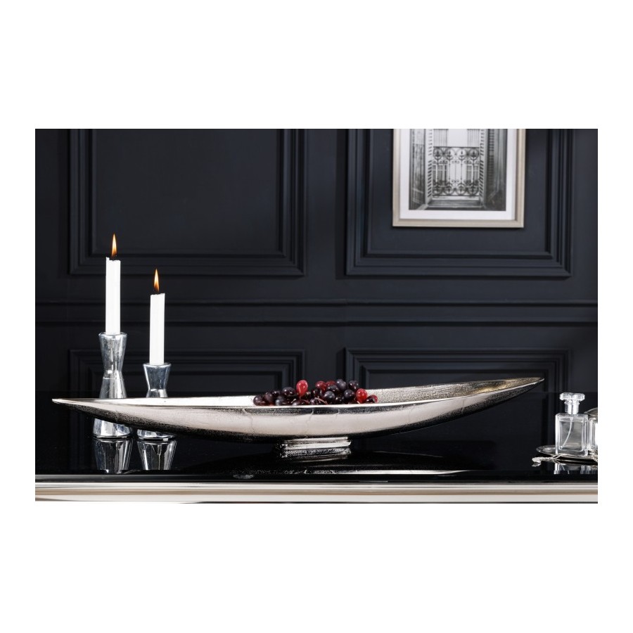 Invicta Patera Silver LEAF antyczne srebro 80 x 14cm / 42723