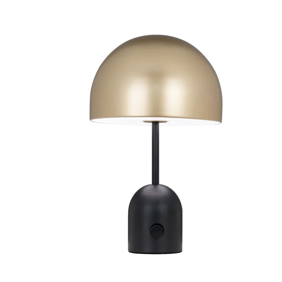 ELVINA Lampa stołowa czarno złota 28cm / LB-0092