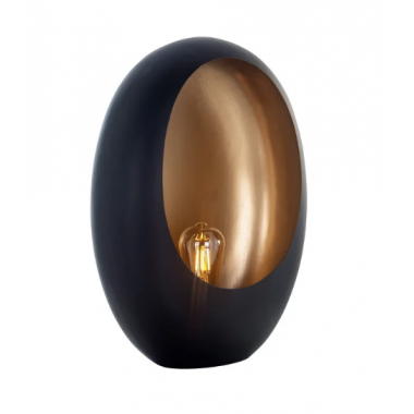 LENA L Lampa stołowa czarno złota 35cm / LB-0122