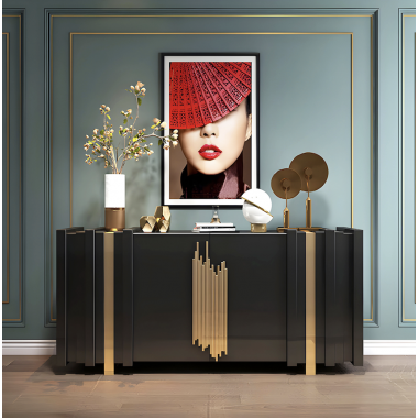 Livin Hill Stilig ST023B Komoda czarna MDF 160 x 90 x 40cm