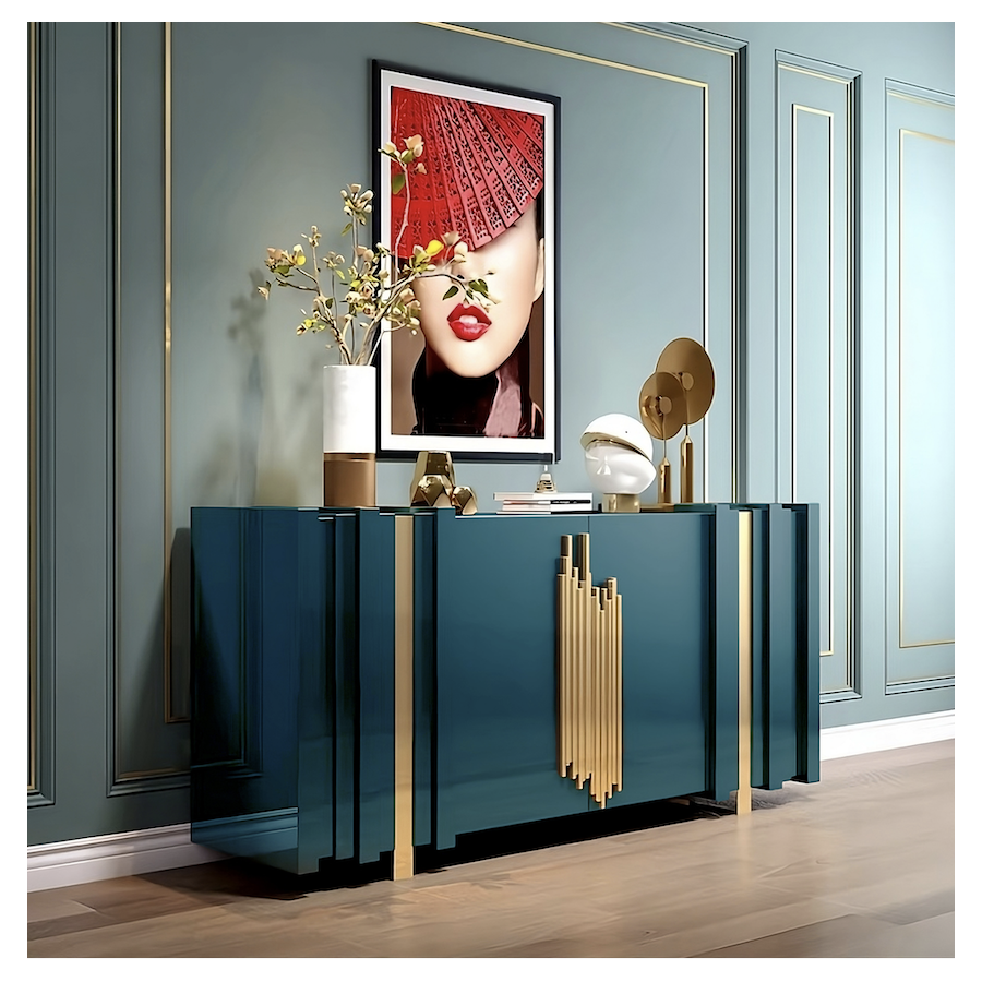 Livin Hill Stilig ST023A Komoda butelkowa zieleń MDF 160 x 90 x 40cm