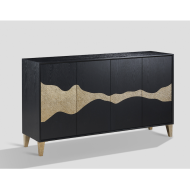 Livin Hill Stilig ST374 Komoda czarny złoty element MDF 150 x 86 x 40cm