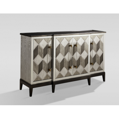 Livin Hill Stilig ST504 Komoda szara z intarsją 3D 152 x 92 x 42cm