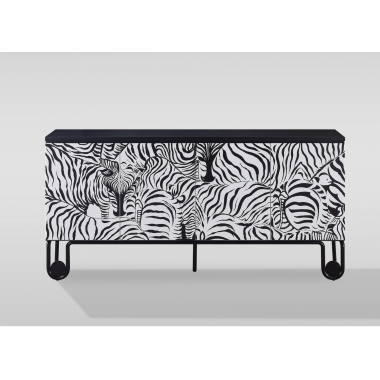 Livin Hill Stilig ST011 Komoda czarno biała MDF 183 x 90 x 40cm