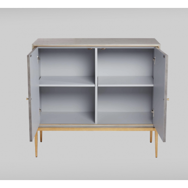 Livin Hill Stilig ST012 Komoda szara złote akcenty 100 x 90 x 40cm