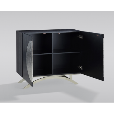 Livin Hill Stilig ST832 Komoda czarna chromowane nogi 100 x 89 x 40cm