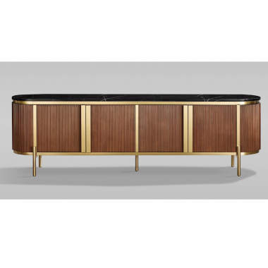 Livin Hill Stilig ST382D Komoda RTV brązowa marmur MDF 200 x 60 x 40cm