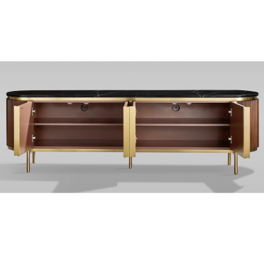 Livin Hill Stilig ST382D Komoda RTV brązowa marmur MDF 200 x 60 x 40cm