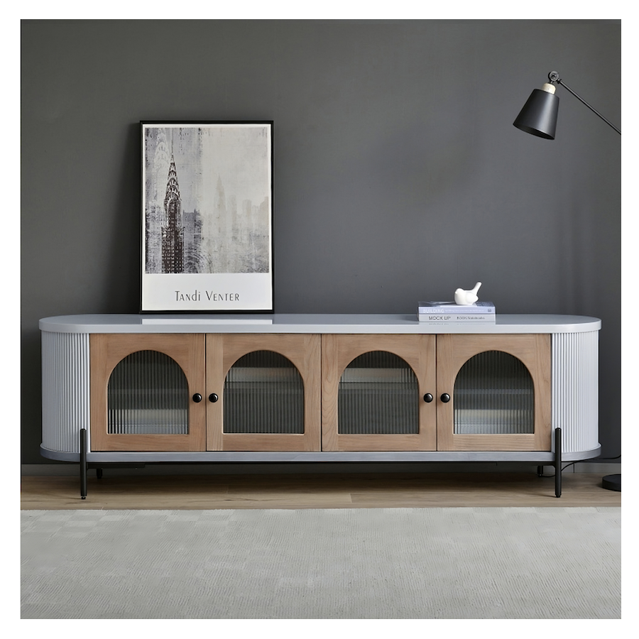 Livin Hill Stilig ST382 Komoda RTV szary MDF 200 x 60 x 40cm