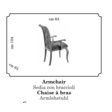 LEONARDO Włoskie Krzesło tapicerowane kat. A 53cm / Arredoclassic