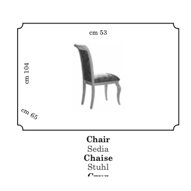 LEONARDO Włoskie Krzesło tapicerowane kat. Extra 53cm / Arredoclassic
