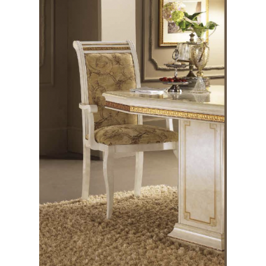 LEONARDO Włoskie Krzesło tapicerowane z podłokietnikami kat. B 53cm / Arredoclassic