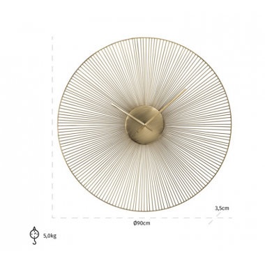 Zegar ścienny AUDREY złoty Ø 90cm / KK-0092