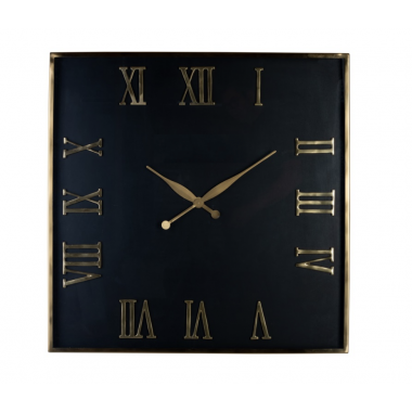 Zegar ścienny DERIAL czarno złoty 76cm / KK-0066