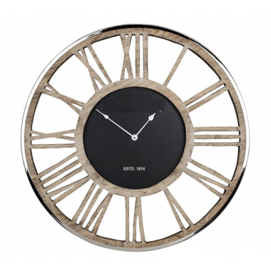 Zegar ścienny JONSON brązowy Ø 75cm / KK-0033