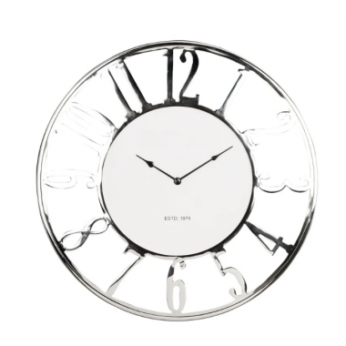 Zegar ścienny WESTIN srebrny Ø 75cm / KK-0035