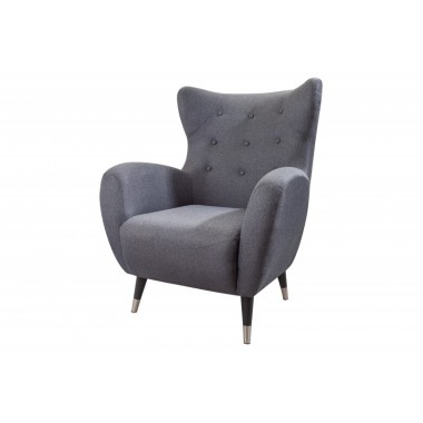 Invicta Fotel uszak DON antracytowy 90cm / 40983