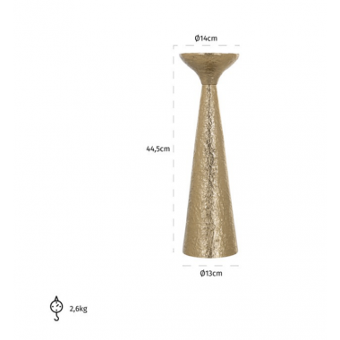 FELIZ Świecznik duży szczotkowane złoto 44.5cm / KA-0181
