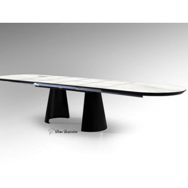 Schuller Stół rozkładany CAPRI imitacja marmuru MDF 206-400cm / 768621