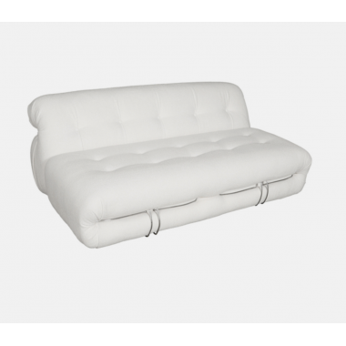 Sofa tapicerowana rozkładana NUA biały aksamit 164cm / N59-1
