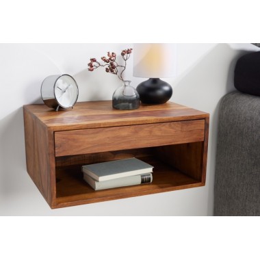 Invicta Szafka nocna LAGOS wisząca sheesham 50 x 25 x 35cm / 43943