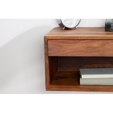 Invicta Szafka nocna LAGOS wisząca sheesham 50 x 25 x 35cm / 43943